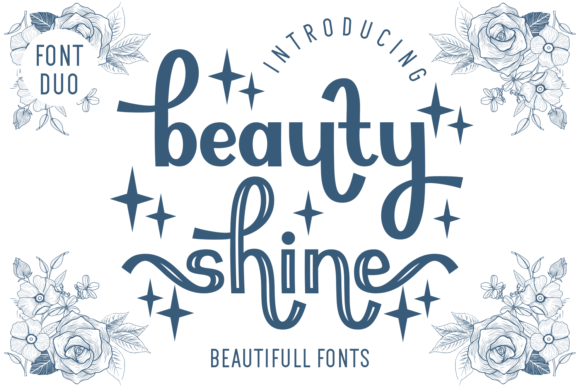 Beauty Shine: Elevating Design with Elegant Duo Typography