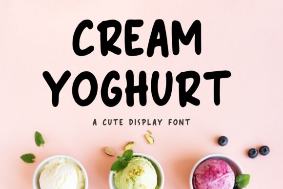 Cream Yoghurt: The Brushed Display Font for Standout Branding