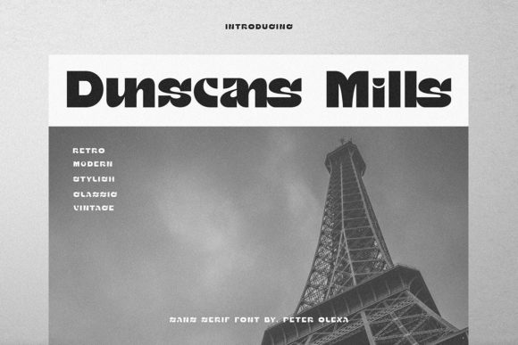 Dunscans Mills: The Retro Display Font That Brings Bold Character to Your Designs