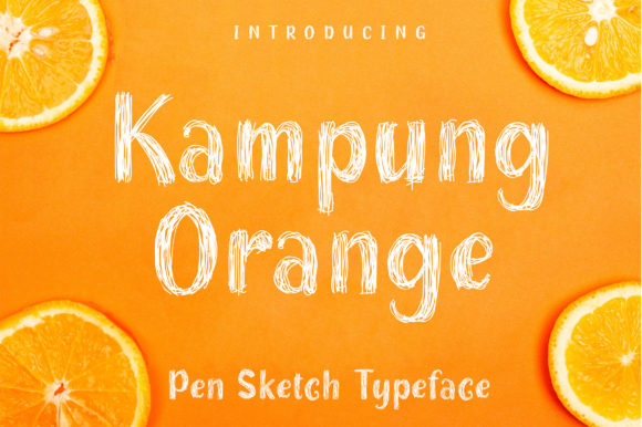Kampung Orange: The Brushed Display Font That Elevates Any Design