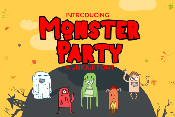 Monster Party: A Playful Display Font for Creative Projects