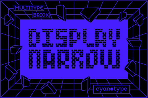MultiType Brick Display Narrow: A Pixelated Design Tool