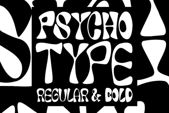 Psychotype: A Bold Psychedelic Display Font for Creative Projects